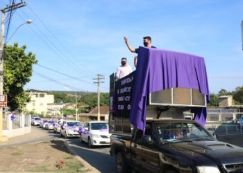 Nova Venécia realiza carreata e enfatiza conscientização pelo “Junho Violeta”