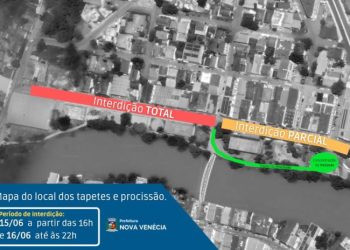 A Superintendência de Trânsito de Nova Venécia informa alteração do trânsito no Corpus Christi