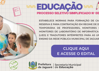 Jaguaré abre Processo Seletivo para Professores e Monitores