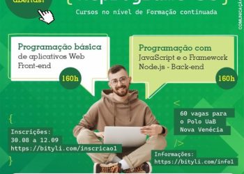Abertas inscrições para cursos do projeto Reprograme-se