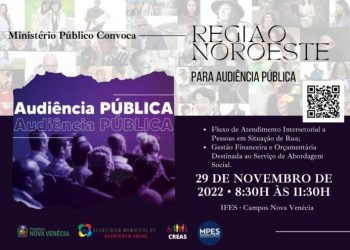 Ministério Público em parceria com o município de Nova Venécia convida a todos para participar da Audiência Pública