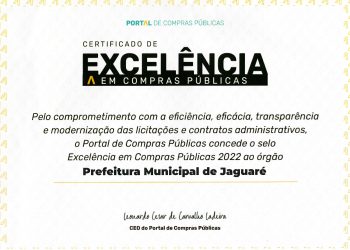 Prefeitura recebe Certificado de Excelência em Compras Públicas