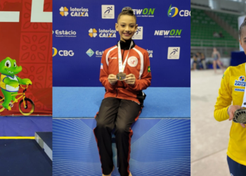 Capixabas representam o Brasil na Copa Sul-Americana de Ginástica Rítmica em Santiago, no Chile