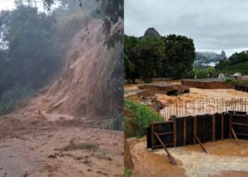 ES- Chuva intensa causa estragos e destrói ponte em Afonso Cláudio