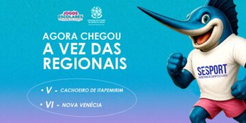 Regionais V e VI dos Jogos Escolares começam na segunda-feira (25) em Cachoeiro de Itapemirim e Nova Venécia